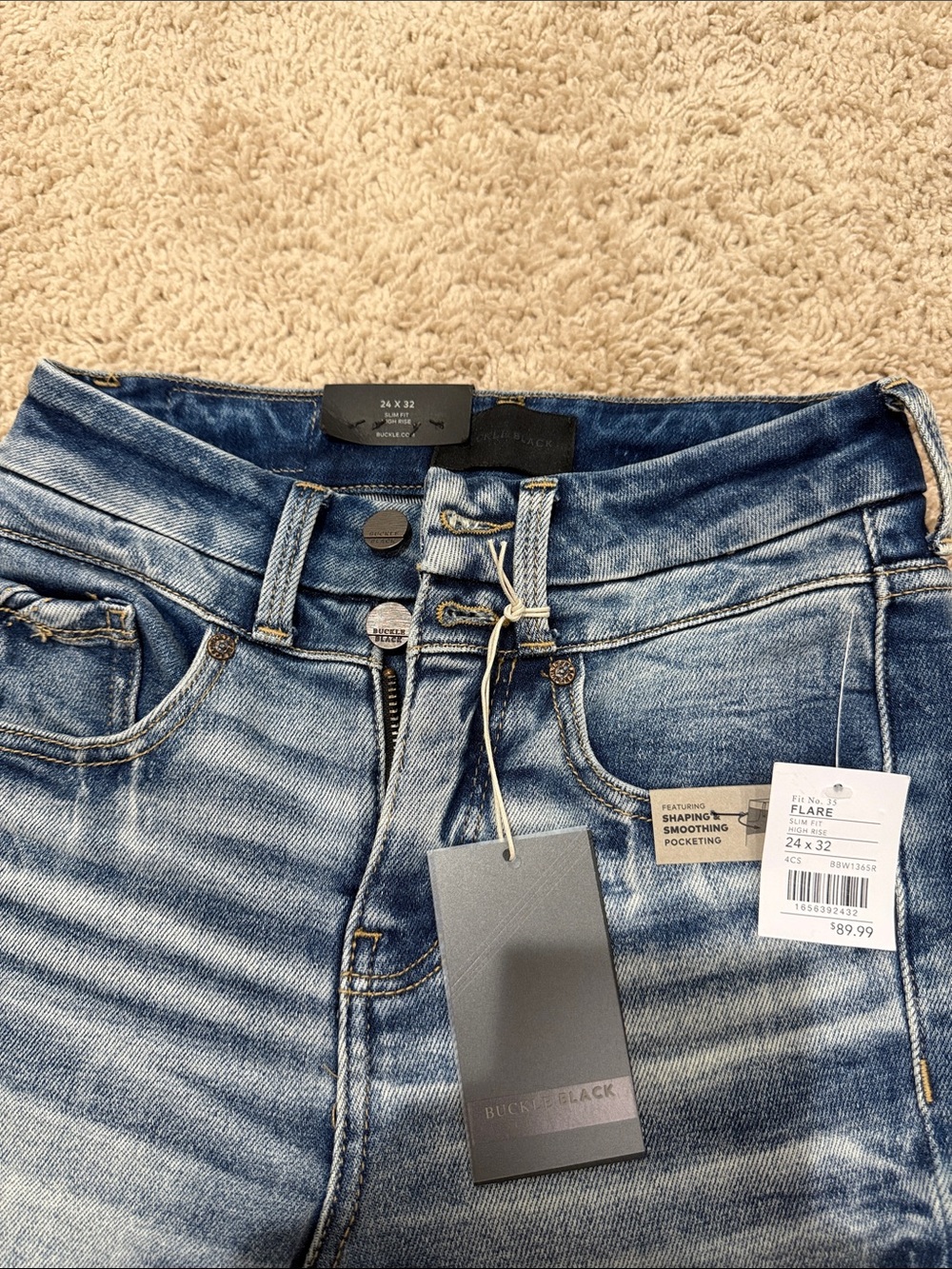 Buckle black High-Rise Flared Jeans -24 - Picture 3 of 6